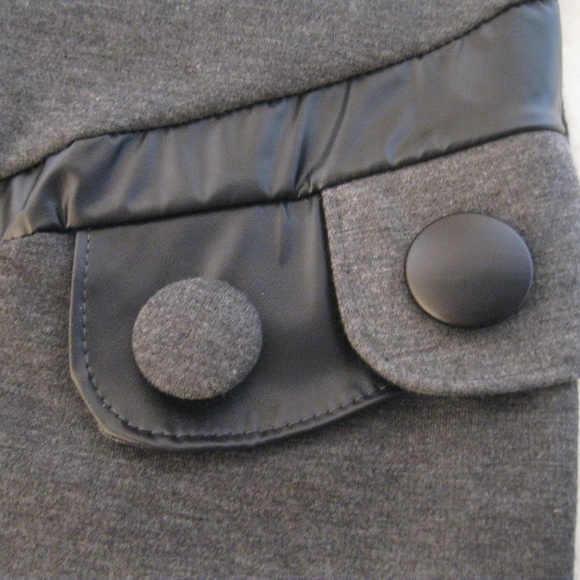 Winnie Fashion Gray Black Pencil Skirt M - Picture 3 of 6